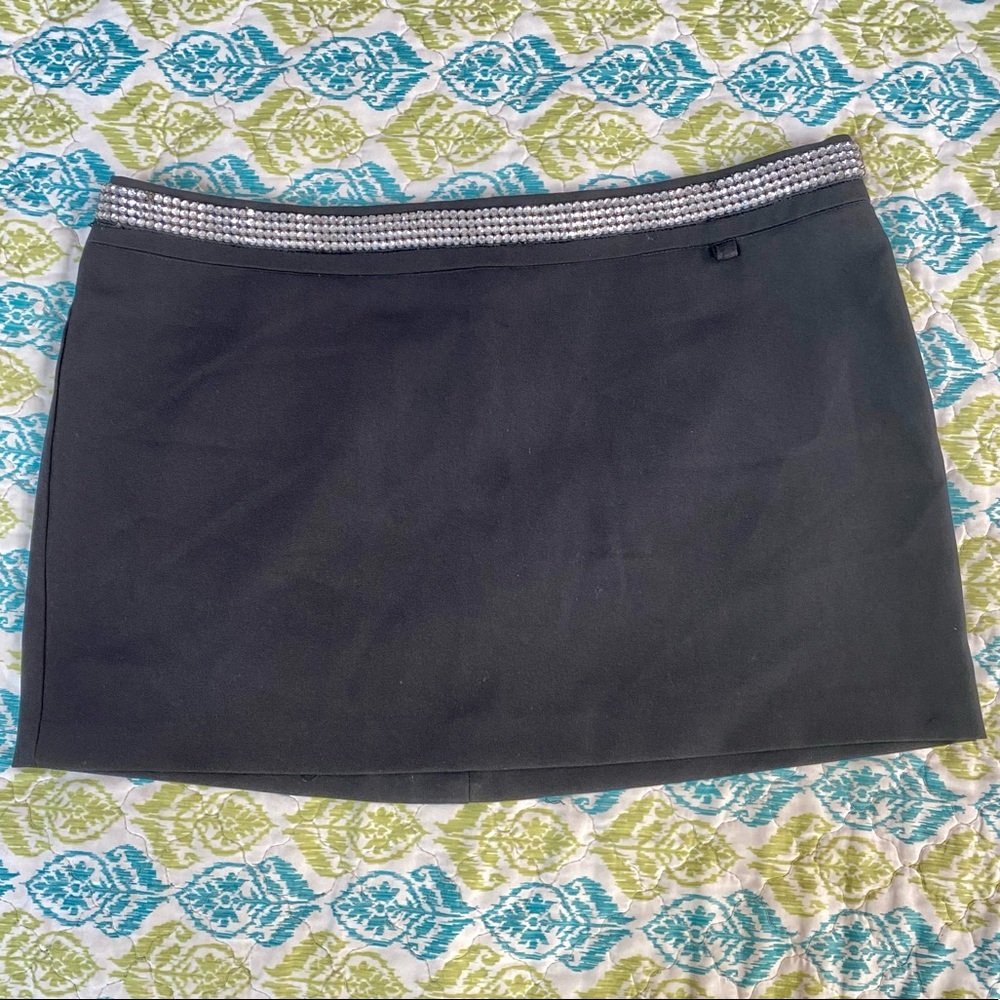 Vintage Y2K Rhinestone Embellished Punk Mini Skirt